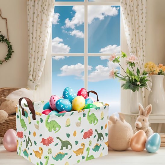 Cute Dinosaur-Themed Storage Basket, Perfect for Nursery Gifts, Clothing, And Portable Organization